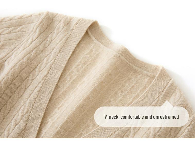 Autumn Winter Cashmere Knit Cardigan: Soft, Versatile, and Comfortable Loose-Fit Top