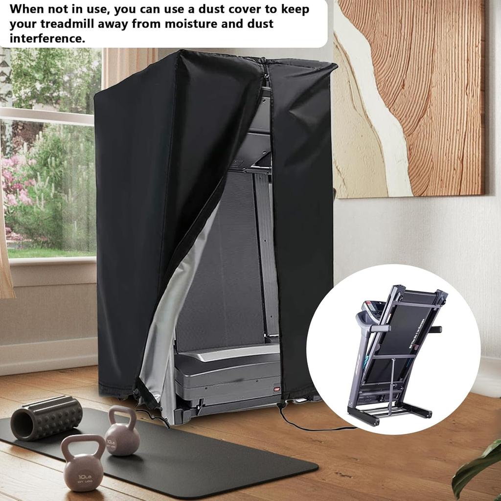 Folding Treadmill Cover, Waterproof & Dustproof Treadmill Cover with Zipper, Exercise Machine Protector for Home, Sport, Fitness