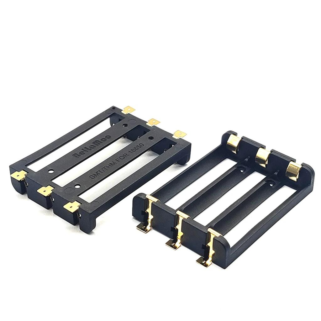 1x2x3x4x18650 smt держатель батареи 18650 smd коробка для хранения контейнер для батарей power bank с бронзовыми выводами перезаряжаемый SMT DIY