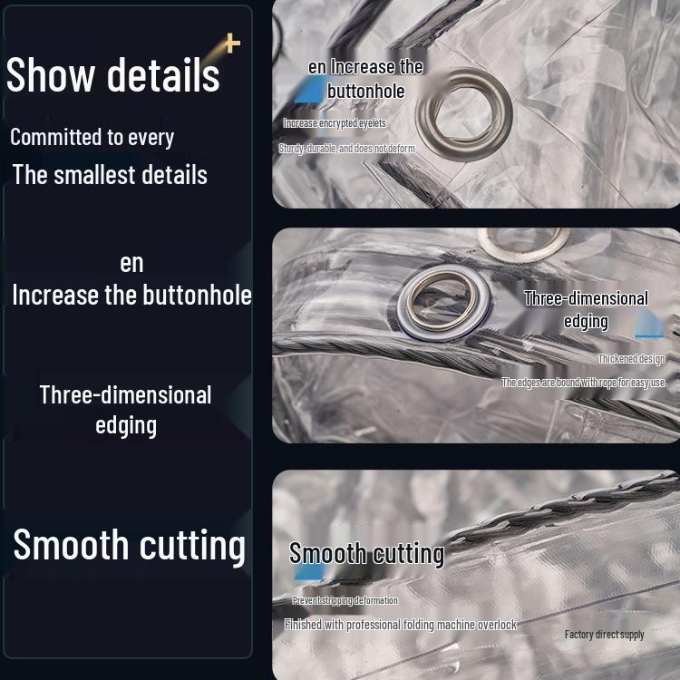 Утолщенный уличный прозрачный водонепроницаемый дождевой полог-тент для ограждения балкона