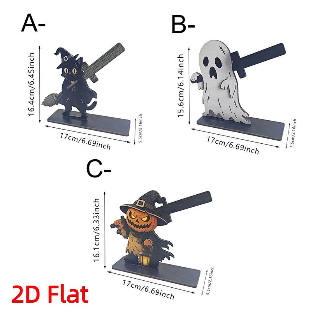 2D Flat Halloween Table Ornament Ghost Home Statue Halloween Tissue Holder  Home Organizer