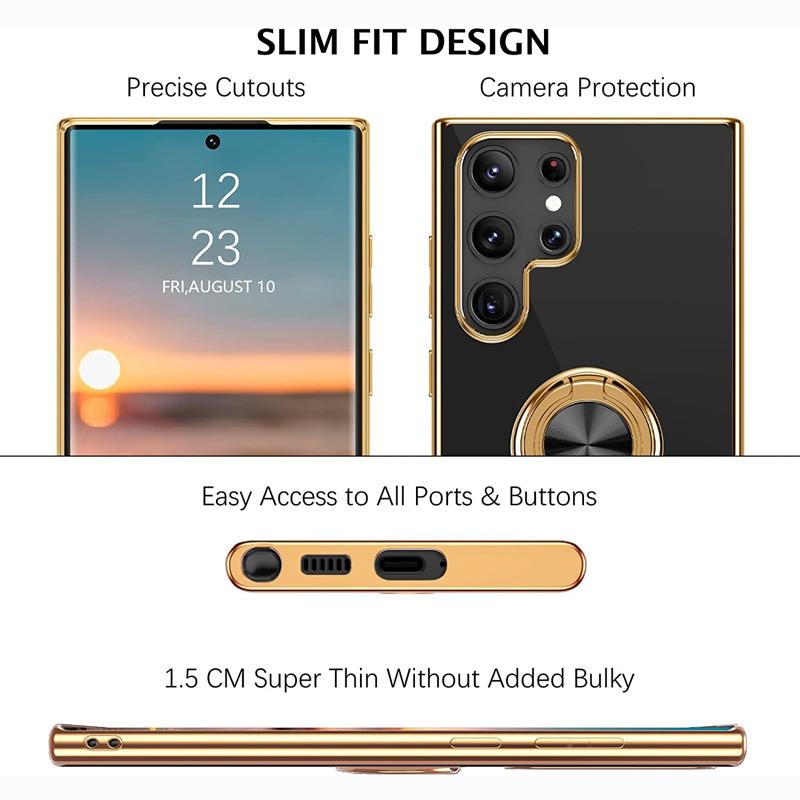 Магнитный чехол с покрытием для Samsung Galaxy S23 S22 S21 S20 Ultra Plus FE A53 A52S 5G Note 20 10 9 S10 S 22 21 23, крышка-держатель с кольцом