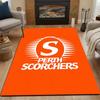 Ковер с узором «Логотип Perth Scorchers», нескользящий коврик, подходит для гостиной и спальни, под диваны