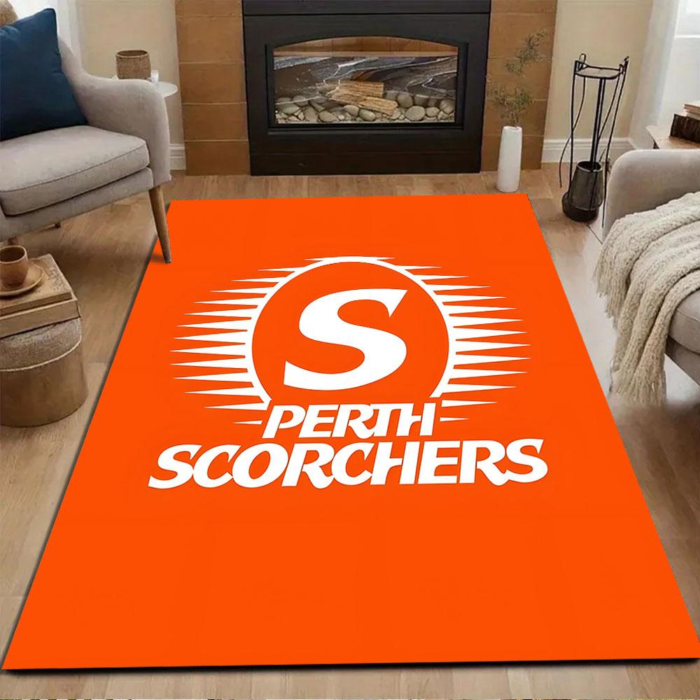 Ковер с узором «Логотип Perth Scorchers», нескользящий коврик, подходит для гостиной и спальни, под диваны