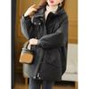 Women's Autumn and Winter Plus Size Thickened Velvet Hooded Outerwear Loose Thin Section Warm Jacket