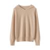 Women's 100% Pure Cashmere Hooded Sweatshirt - Autumn/Winter Long Sleeve Pullover Sweater.