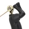Golfer Figurine Matte Black Butiful   Antislip Base Smoothing Line Golfer Man Statue for Bookshelf Desk Cabinet