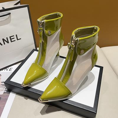 Мода 2024 года. Новые женские сапоги на каблуке Tiletto с острым носком. Сандалии в ретро-британском стиле. Женская сетчатая дышащая обувь для женщин. Сандалии на каблуках.