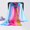 Women Summer Scarf Color Matching Thin Soft Breathable Sunshade Anti-UV Chiffon Neck Decoration Summer Shawl Clothes Accessory