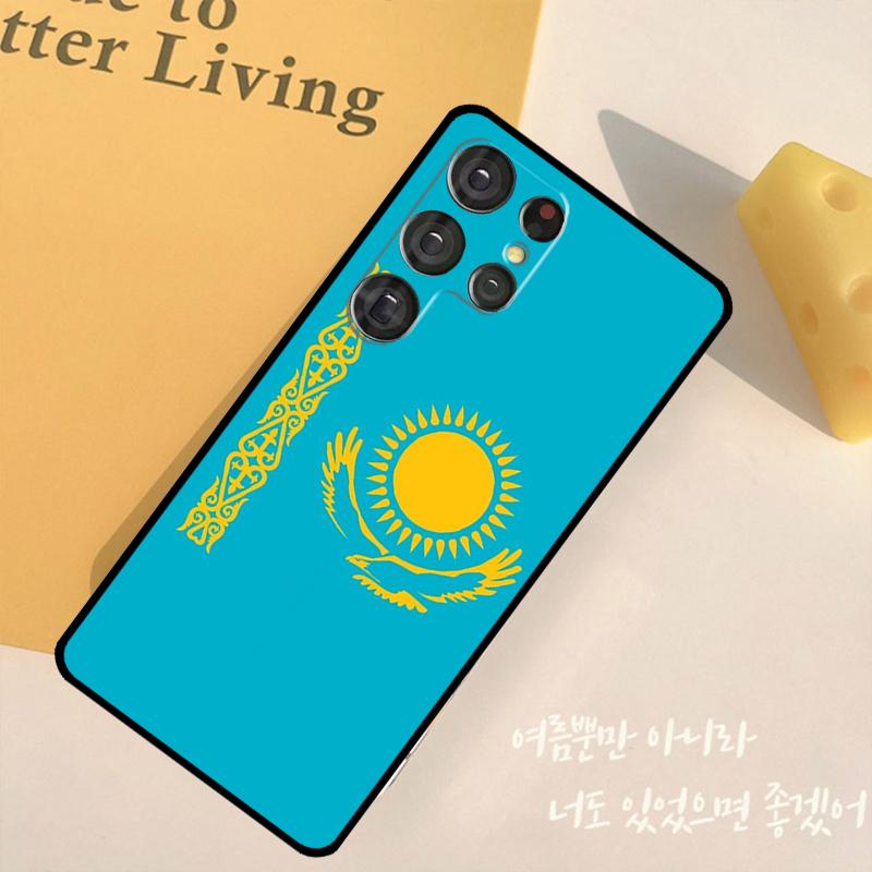 Чехол для телефона Флаг Казахстана Для Samsung Galaxy S25 S24 Ultra S9 S10 S20 S22 S21 Plus S23 FE Задняя крышка