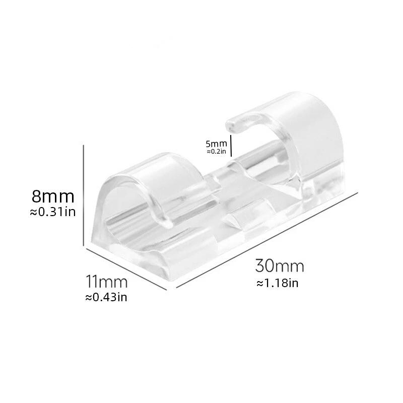 20 прозрачных кабельных органайзеров, самоклеящийся фиксатор, настольный органайзер для дата-кабелей, намотчик для кабеля, кухонная настенная вилка, намотчик для кабеля