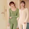 Women's Seamless Thermal Underwear Set - Round Neck, Autumn/Winter Warmth