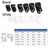 100PCS High quality Hardware Electrical Fittings Useful Nylon Cable Clamp Pipe Mounting Fix Wiring Hose Fasteners R-Type Clip