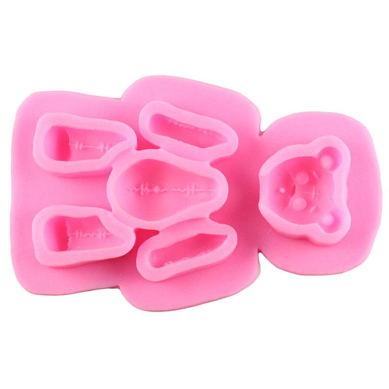 Силиконовая форма для медведя, детские инструменты для украшения торта с помадкой на день рождения, DIY кекс, топпер, конфеты, формы из полимерной глины, форма для шоколадной мастики
