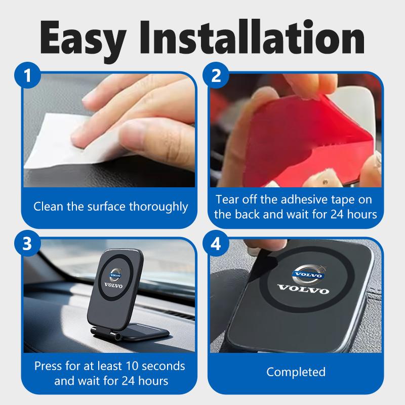 For Volvo Universal Auto Magnetic Phone Holder Car Dashboard Foldable Mount V50 S60 XC60 S40 XC40 XC90 V70 XC70 C30 V40 V60 JL0