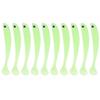 AR41 10PCS 75mm T Tail Soft Worm Artificial Bait Lures Fishing Tackle AccessoriesLuminous