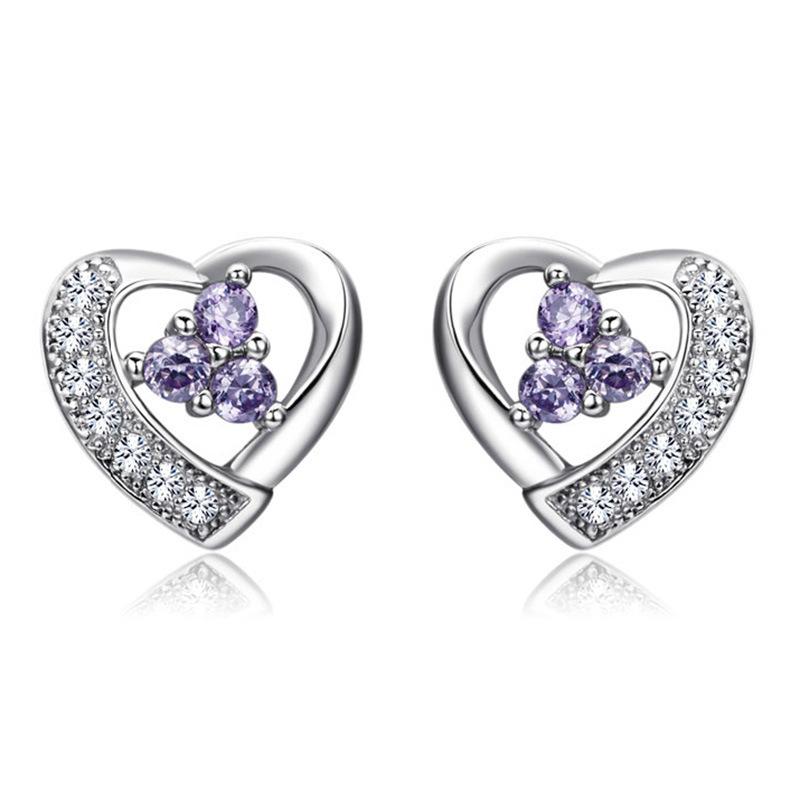 925 Sterling Silver Earrings for Women Original Charm Double Hoop Earrings Pave CZ Fine Engagement Anniversary Jewelry E335