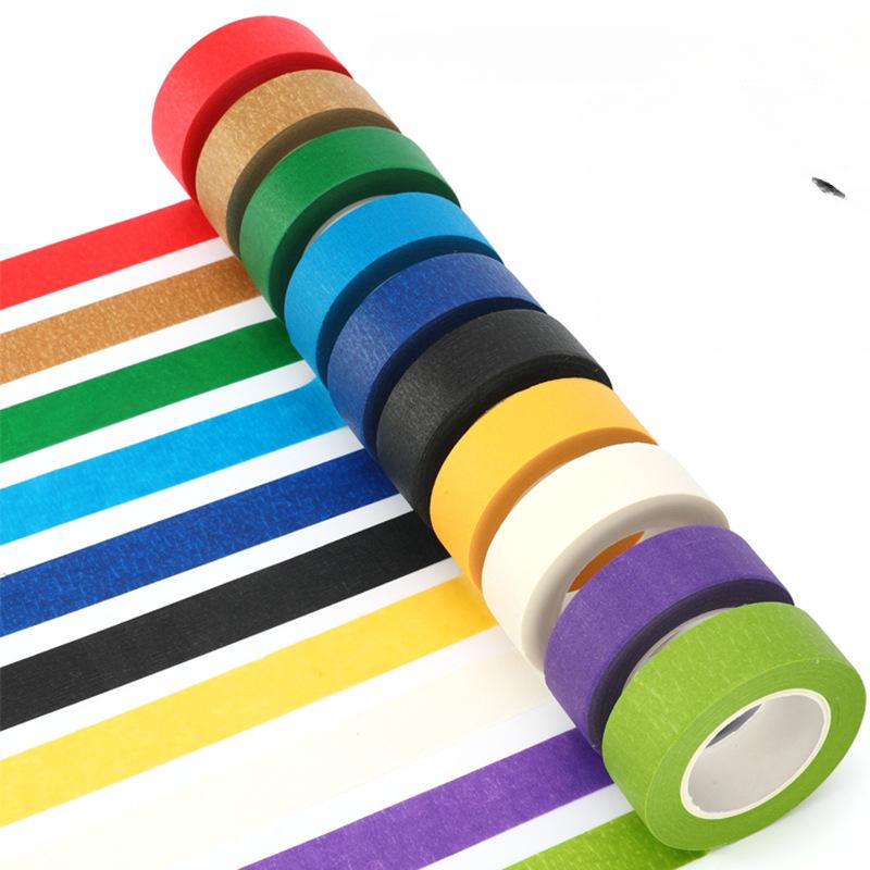 Цветная маскирующая бумажная лента, отрываемая вручную без остатка, студенческое художественное искусство, самодельная многофункциональная цветная маскирующая бумага