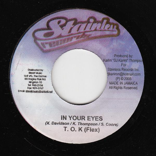 7inch Record XAVIER "FLEXX" DAVIDSON / DADDIGAN - In Your Eyes / Greetings NONE Stainless Recor 2005 Jamaica Reggae, Ska & Dub Used
