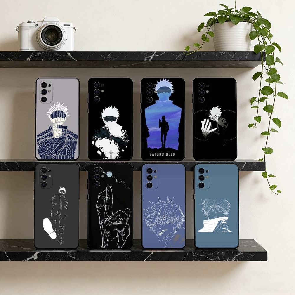 Jujutsu Kaisen - Черный чехол для телефона Сатору Годжо Для Samsung S25,S24,S21,S22,S23,S30,Ultra,S20,Plus,Fe,Мягкий силиконовый черный чехол