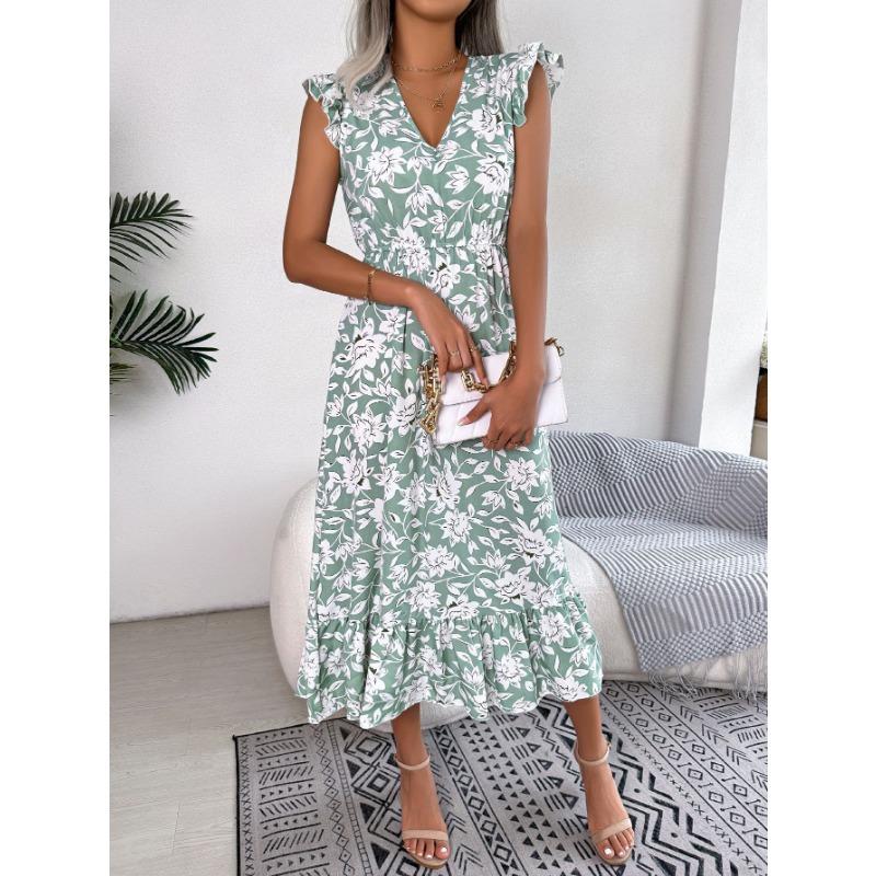 Повседневное праздничное платье с длинной юбкой на талии и цветком гриба для женщин