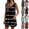 Женский комбинезон летние шорты свободные с карманами повседневная пляжная одежда для отдыха
