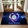 Crystal Velvet Square Rug Custom NameQueens Park Rangers Pattern Non Slip Home Floor Decor Rug
