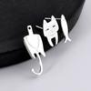 Cute Cat Fish Ear Ring S925 Sterling Silver Stud Earring Hypoallergenic Eardrop Fine Jewelry Ear Studs Prevent Allergy Dangler