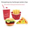 New Hamburger Pet Plush Toy Sound Toy French Fries Hamburger Milkshake Cup Containing BB Calling Paper.
