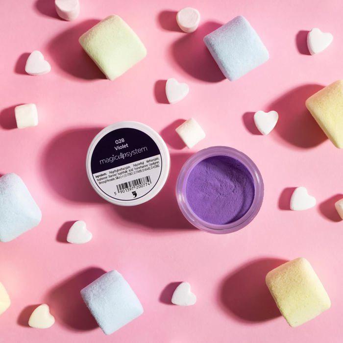 Kabos Magic Dip System Dipping Powder Poudre Acrylique Violette pour Ongles 028 Violet 20 g