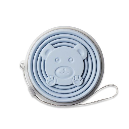 Складной стакан с герметичной крышкой, портативный складной дорожный стакан с мультяшным дизайном для пикника ARI