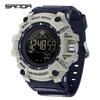 SANDA Digital Watch Men Sport Male Electronic Wristwatch Luxury LED Stopwatch Alarm Calorie Step Counter Waterproof Clock 2192