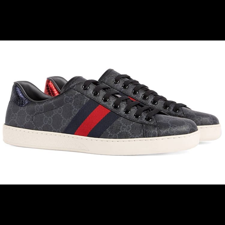 Gucci Ace Gg Supreme 'Черно-серый' 429445 96G50 1130