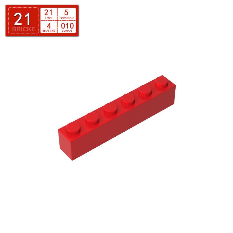 BRICKE 1x6 Brick Compatible with Lego 3009 3067 MOC Loose Parts Building Blocks