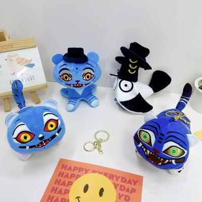 Новый Аниме Kpop Охотники на Демонов Плюшевый Брелок Милый Фиолетовый Тигр Черная Шляпа Сорока С 3 Глазами Монстр Брелок Плюшевая Игрушка