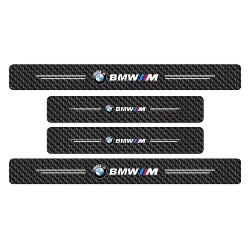 4pcs Car Anti Scratch Door Sill Protectors Stickers Strip Door Sill Stickers For BMW M M3 M5 X1 X3 X5 X6 E90 E91 G20 G21 G30 F10