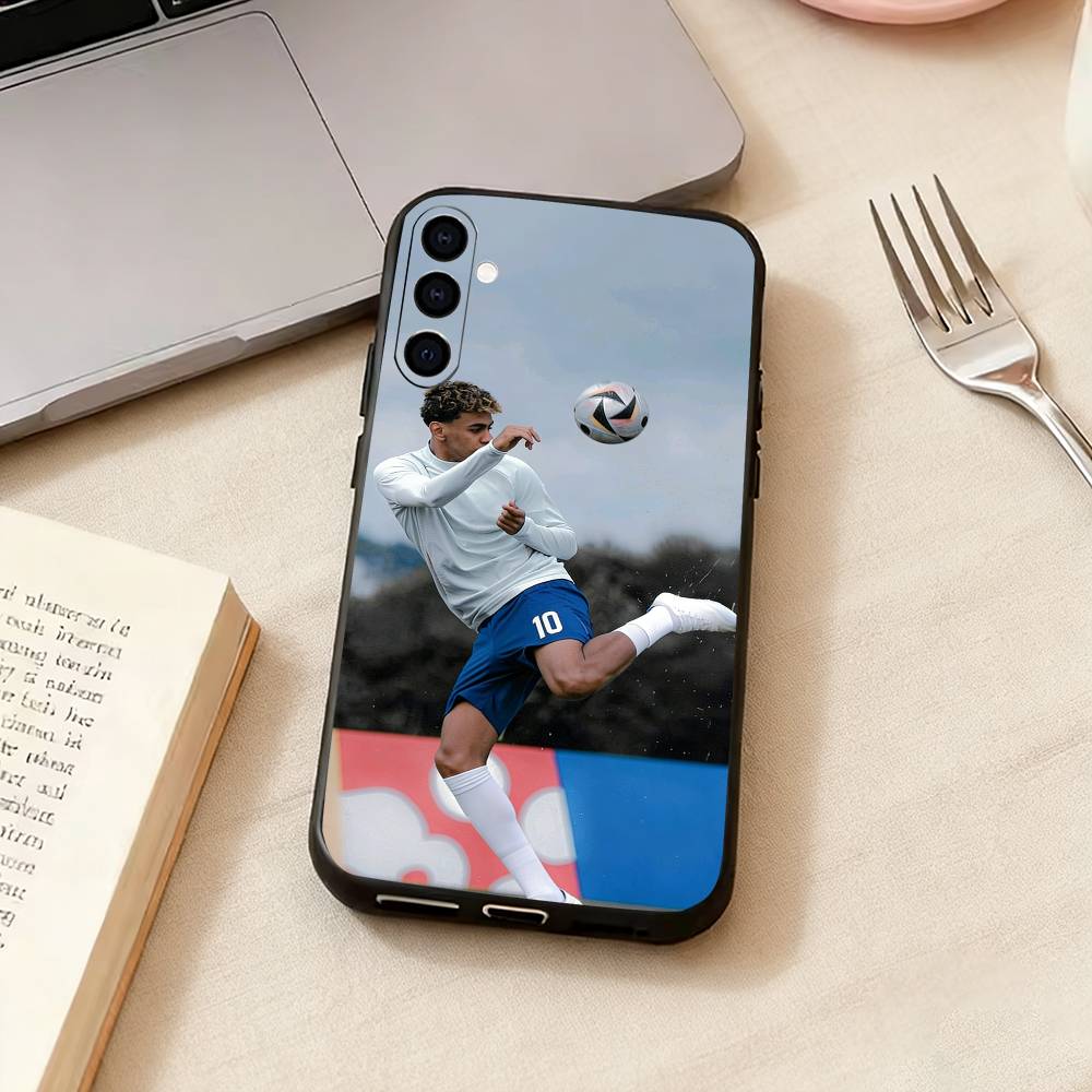 L-Lamine Yamals-s No-o 10 Чехол для телефона Черный Силиконовый Мягкий Для Samsung Galaxy A73,A72,A71,A70,A53,A52,A51