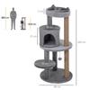 Cat Tree 104 cm Cat Tree with Cat Cave, Play Balls, Scratching Board Cat Scratching Tree with Sisal Scratching Posts, for Cats up to 4.5 kg, Grey