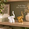Home Decor Elephant Statue For Good Luck,Fengshui Ceramic Creative Small Modern Style Elephant Idol Figurines,Decorative Gift Items
