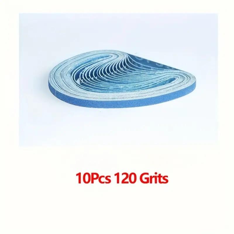10/12 шт. корундовая наждачная лента, размер 10x330 мм (3/8 дюйма x13), множество спецификаций зернистости: 40/60/80/120, подходит для машинного использования