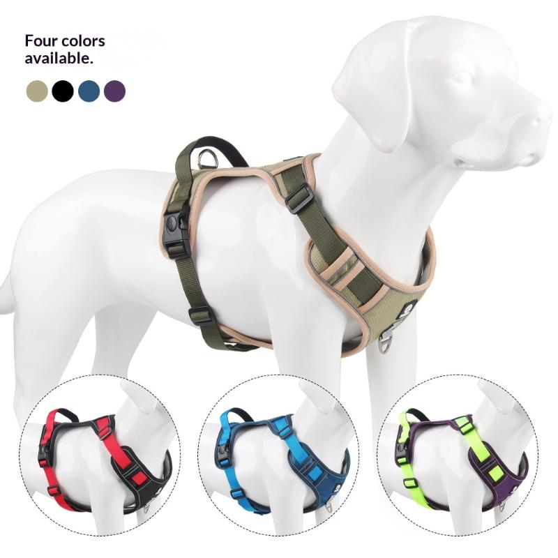 New Dog Harness Reflective Midium Large Dogs Tactical Vest Adjustable Harness Oxford Cloth Vest Training Hound Pet Accessoires
