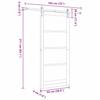 ORKDAL Sliding Door White 93 x 211 cm Solid Pine Wood and Glass