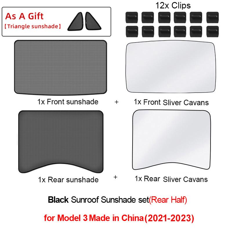 Модернизируйте солнцезащитные шторки для Tesla Model 3 Y 2023. Солнцезащитная шторка на стеклянной крыше. Передний задний люк на крыше. Ветровое стекло. Защитная шторка на крыше. Защитная сетка.