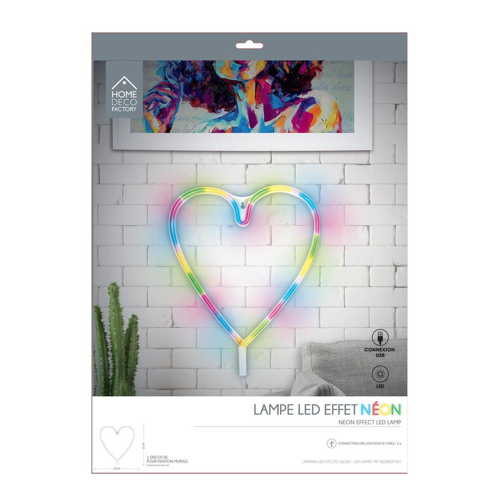 Heart-Shaped Neon Led Lamp White With Usb
