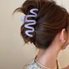 New Colorful Jelly Wave Hair Claw Clip Large Acrylic Hairpins Korean Sweet Simple Irregular Hair Clip Women Ponytail Headwear