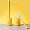 Cute Duck Toilet Brush Cartoon No Dead Ends Cleaning Bathroom Washing Toilet Brush Plastic Hair Silicone Creative Wall Hanging Type