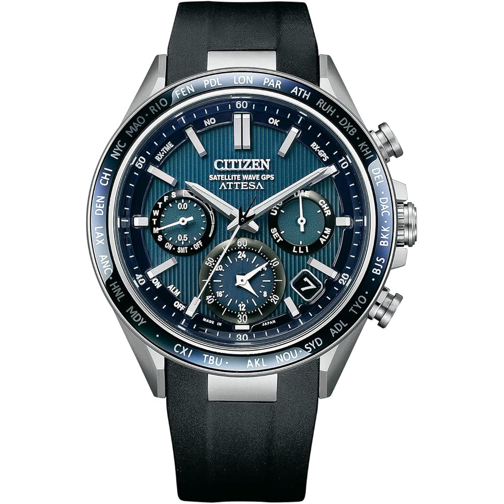 CITIZEN ATTESA CC4050-18L Men's Watch, GPS Satellite Radio Wave, Light-Powered, Eco-Drive, Sapphire Bezel, Black