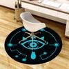 1pc CyberEye Round carpet, Made of Polyester,Perfect for Decorating Office Chairs, Living Rooms,fplt073