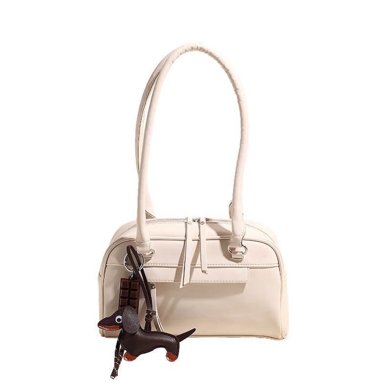 Трендовая нишевая сумка подмышкой, женская сумка для поездок на работу 2024 года, новая простая ретро-сумка для боулинга, универсальная сумка через плечо