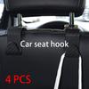 4 шт. Автомобильный крючок Материал Pa66 Крючок для сиденья Модель Обычный автомобиль Вешалка из углеродного волокна Скрытые крючки на спинку сиденья Простой стиль S-образный крючок